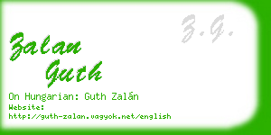 zalan guth business card