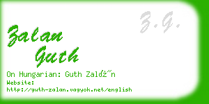 zalan guth business card